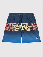 Kąpielówki dla chłopców - Quiksilver Szorty kąpielowe Word block 14" EQBJV03403 Granatowy Regular Fit - miniaturka - grafika 1
