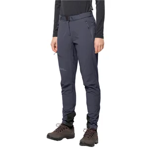 Damskie spodnie softshellowe Jack Wolfskin ZIEGSPITZ PANTS W graphite - 34 - Spodnie sportowe damskie - miniaturka - grafika 1