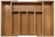 Pudła i pojemniki do przechowywania - Rozsuwany wkład do szuflady z naturalnego bambusa L0-Z70 - miniaturka - grafika 1