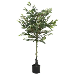 vidaXL Sztuczne drzewo Ficus 480 liści 130 cm zielone - Sztuczne kwiaty - miniaturka - grafika 1