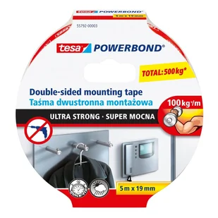 Tesa Dwustronna taśma montażowa Ultra Strong 5m - Taśmy izolacyjne i naprawcze - miniaturka - grafika 2