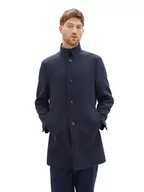 Płaszcze męskie - TOM TAILOR Męski płaszcz wełniany 1037407, 32530-niebieski (Blue Small Herringbone), rozmiar L, 32530 - Niebieski, mały śledź, L - miniaturka - grafika 1