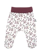 Śpiochy dla niemowląt - Dziewczęcy półśpioch bawełniany kwiaty kremowy Nicol - miniaturka - grafika 1