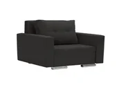Sofy i kanapy - Fotel FOLLER z funkcją spania sofa Czarny - miniaturka - grafika 1