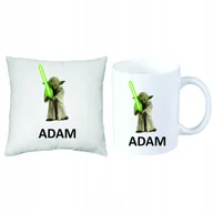 Gadżety dla niej i dla niego - ZESTAW PREZENT PODUSZKA + KUBEK STAR WARS YODA - miniaturka - grafika 1