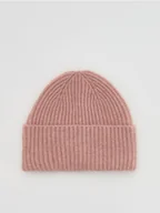 Czapki damskie - Reserved - Czapka beanie z domieszką wełny - brudny róż - miniaturka - grafika 1