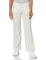 Spodnie damskie - BRAX Spodnie damskie Farina lniane, biały, 34W / 34L - miniaturka - grafika 1