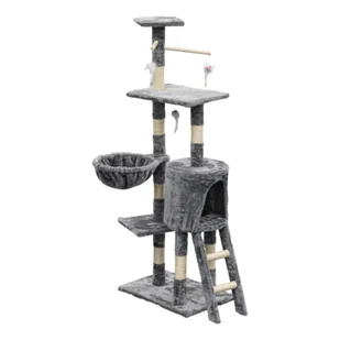 Drapak dla kota 49 x 35 x 136 cm szary - Drapaki dla kotów - miniaturka - grafika 1