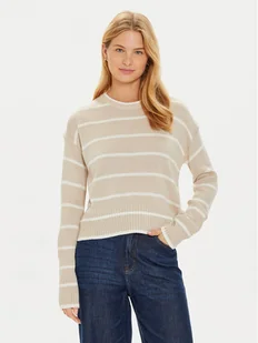 Brave Soul Sweter LK-230MASONC Beżowy Regular Fit - Swetry damskie - miniaturka - grafika 1