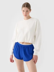 4F Bluza dresowa nierozpinana bez kaptura damska - biała XXL - Bluzy damskie 4F Bluza dresowa nierozpinana bez kaptura damska - biała XXL - Bluzy damskie - miniaturka - grafika 1