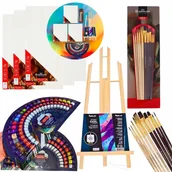 Przybory szkolne - DUŻY ZESTAW MALARSKI ARTYSTYCZNY DO MALOWANIA DLA DZIECI FARBY SZTALUGA - miniaturka - grafika 1
