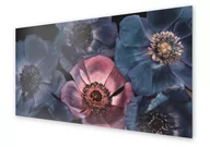 Dekoracje domu - Panel kuchenny HOMEPRINT Czarne kwiaty anemony 125x50 cm - miniaturka - grafika 1