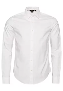 Bluzy męskie - Superdry Studios Cotton Twill Shirt Bluza męska, Optyczny, S - grafika 1