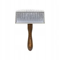 Szczotki i furminatory - Ekskluzywna szczotka pudl�wka prostok�tna, dla zwierz�t, drewno bukowe, stal, wym. 11,7x15,6cm - miniaturka - grafika 1