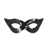 Dodatki do strojów karnawałowych - Maska Wenecka Cekinowa Czarna - miniaturka - grafika 1