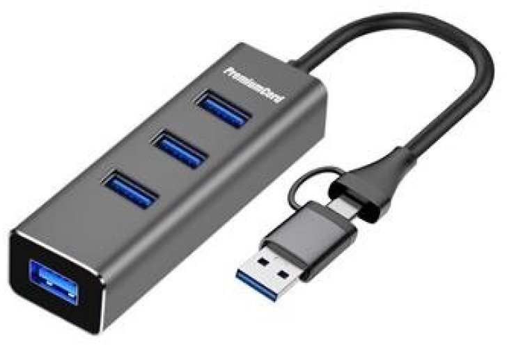 HUB USB PremiumCord PremiumCord Hub 5G SuperSpeed, USB-C a USB-A na 4x USB-A 3.2 Gen 1