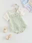 Bluzki dla niemowląt - Reserved - Ażurowe body - jasnozielony - miniaturka - grafika 1