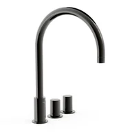 Baterie umywalkowe - Bateria umywalkowa 3-otworowa Tres Study czarny 06110501KM - miniaturka - grafika 1