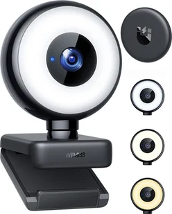 Kamera internetowa Wemiss WEMISS CM-A2 Stream Series with Ring Light Full HD Webcam with 1/3"-CMOS Sensor black - Kamery internetowe - miniaturka - grafika 1