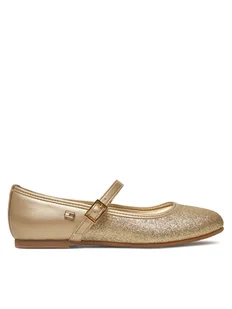 Tommy Hilfiger Baleriny Ballerina T4A3-33930-0572 S Złoty - Buty dla chłopców - miniaturka - grafika 1