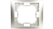 Klawisze i ramki - Kontakt Simon BASIC NEOS Ramka SREBRNY MAT BMRC1/43 - miniaturka - grafika 1