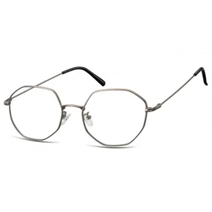 Lenonki Sześciokątne Okulary oprawki optyczne 925D grafitowe - Okulary korekcyjne, oprawki, szkła - miniaturka - grafika 1