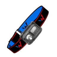 Latarki - W WONDER FULL ENERGY Latarka czołowa 150 lumenów, IP44, 9 trybów oświetlenia, regulacja nachylenia do 45°, czujnik gestu, możliwość ponownego naładowania. Idealna do wszystkich aktywności w nocy. - miniaturka - grafika 1