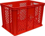 Pojemniki przemysłowe - Artech Pojemnik transportowy EURO 410, dno i ścianki ażurowe, wym. 600 x 400 x 410 mm czerwony - miniaturka - grafika 1