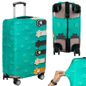 Akcesoria podróżnicze - Pokrowiec Na Walizkę Podróżną Ochronny Etui Duży Kotki R. Xl - miniaturka - grafika 1