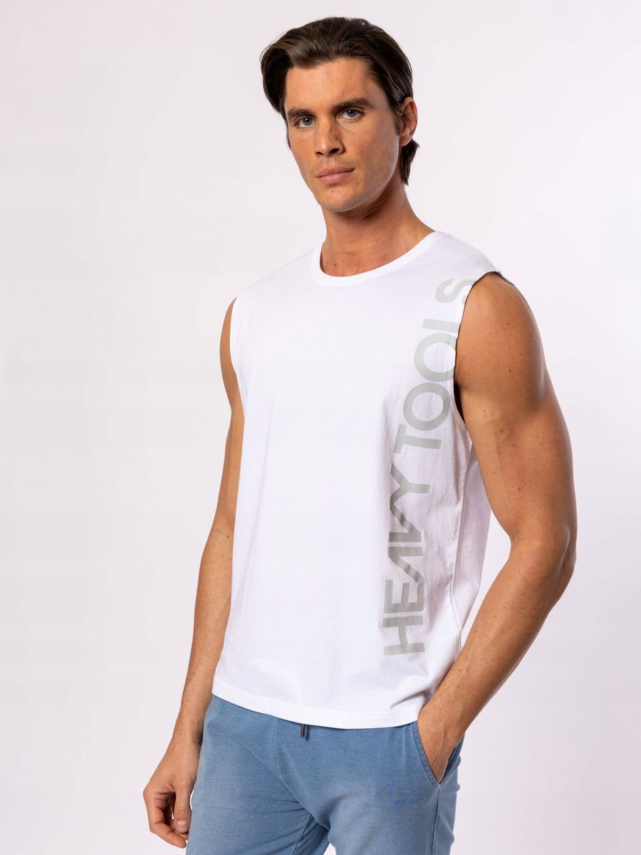 HEAVY TOOLS MĘSKA KOSZULKA BEZ RĘKAWÓW BAKLA BIAŁA WHITE ROZMIAR XXL