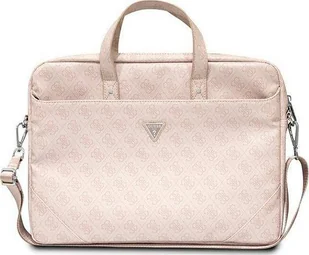 Torba Guess Saffiano 4G Traingle Logo - torba na notebooka do 16", różowa GUE002443 - Torby na laptopy - miniaturka - grafika 1