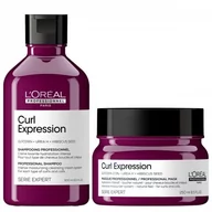 Zestawy kosmetyków damskich - Zestaw intensywnie nawilżający do włosów kręconych i suchych | kremowy szampon, maska L'Oréal Serie Expert Curl Expression - miniaturka - grafika 1