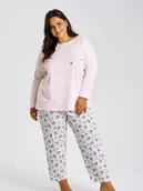 Piżamy damskie - Damska piżama 2-częściowa Ella jasnoróżowa Taro r.4XL - miniaturka - grafika 1