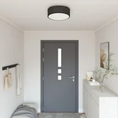 Lampy sufitowe - Lampa sufitowa vidaXL Czarna Tkanina 38 x 38 x 13.5 cm Minimalistyczna - miniaturka - grafika 1