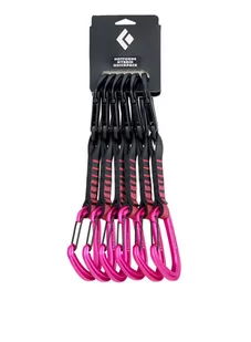 Ekspresy wspinaczkowe Black Diamond HotForge Hybrid Quickpack 12 cm 6-pack - pink - Sprzęt wspinaczkowy - miniaturka - grafika 1