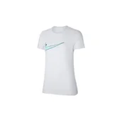 Koszulki i topy damskie - Nike Damska koszulka W Nsw podwójna koszulka Swoosh biały XXL - miniaturka - grafika 1