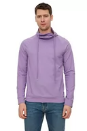 Bluzy męskie - Trendyol Męska bluza Lilac Regular Fit Degaje Collar Long Sleeve Basic, fioletowa, S - miniaturka - grafika 1