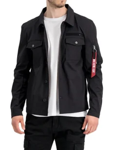 Koszula wierzchnia Alpha Industries Overshirt 108123 03 - Czarna - Odzież taktyczna i umundurowanie - miniaturka - grafika 1