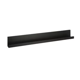 Półka Na Ścianę Wisząca Czarna Wąska Loft 58cm Mdf - Półki do salonu - miniaturka - grafika 1
