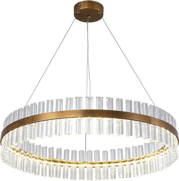 Luxemburg Crystal Prisms - Żyrandol 800x50 mm, LED 50W, Mosiądz