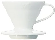 Zaparzacze i kawiarki - Hario ceramiczny Drip V60-01 Biały - miniaturka - grafika 1