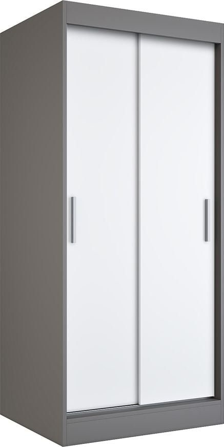 Elior Szafa przesuwna antracyt + biel - Corina 2X