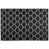 Dywany zewnętrzne - Beliani Dywan na zewnątrz czarno-biały 160 x 230 cm dwustronny ALADANA - miniaturka - grafika 1
