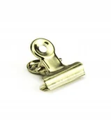 Spinacze i klipsy do papieru - KLIPS METALOWY KLIP zaciskarka złoty 19mm - 1szt - miniaturka - grafika 1