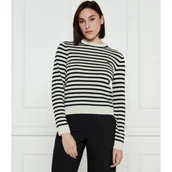 Swetry damskie - Karl Lagerfeld Wełniany sweter IKON | Regular Fit | z dodatkiem kaszmiru - miniaturka - grafika 1