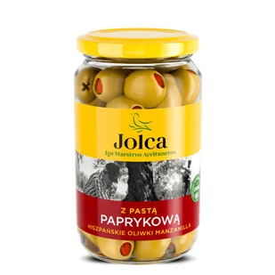 Hiszpańskie oliwki zielone z papryką w słoiku 350g Jolca - Pasztet i przetwory mięsne - miniaturka - grafika 1