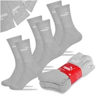Skarpetki męskie - PUMA Skarpety Długie Bawełniane 3 pary Szare Basic 94711006 Rozmiar 39/42 - miniaturka - grafika 1