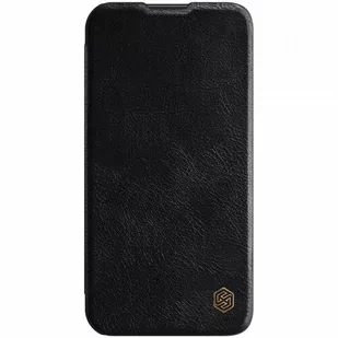Nillkin Qin Leather Pro Case etui iPhone 14 Plus osłona na aparat kabura pokrowiec obudowa z klapką czarny - Etui i futerały do telefonów - miniaturka - grafika 1
