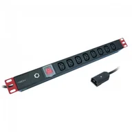 Akcesoria do szaf serwerowych - Techly 109559 Listwa zasilająca Rack 19" 1U, 8 gniazd C13, kabel C14 2m do UPS |   - miniaturka - grafika 1