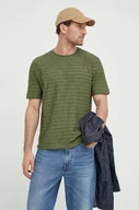 Koszulki męskie - Marc O'Polo t-shirt bawełniany męski kolor zielony wzorzysty - miniaturka - grafika 1